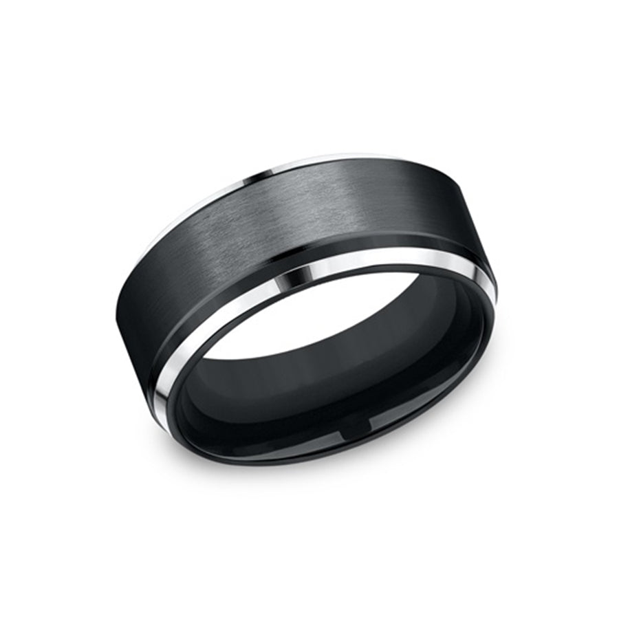 PROTECTOR Benchmark Raised Grooved Center Cobalt Chrome Wedding Band - 7mm